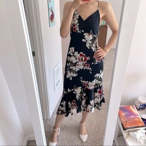 Zara floral asymmetric dress